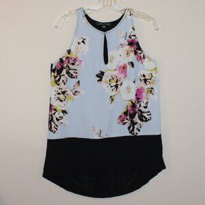 Patterson J. Kinkaid sleeveless blouse Size Medium floral with black